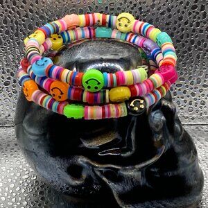 Scummy Candy Happy Face Coil Bracelet